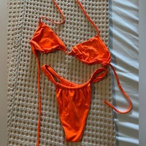 Oh Polly Vibrant Orange Bikini Set